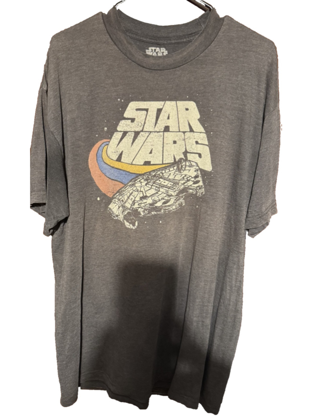 Star Wars Logo T-Shirt Men's Size XLT Gray